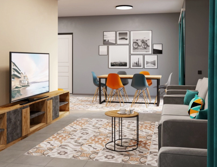 4-мест. 3-комн. апартаменты с кухней - Отель Aquarius Hotel / Аквариус Отель Цандрипш