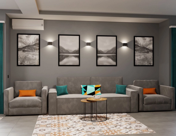 4-мест. 3-комн. апартаменты с кухней - Отель Aquarius Hotel / Аквариус Отель Цандрипш